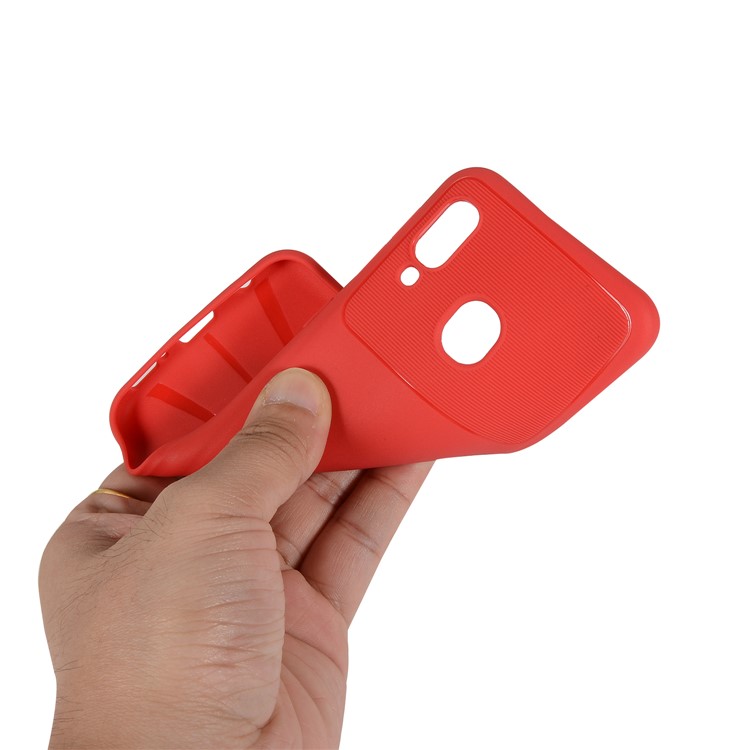 Armour Series Soft TPU Phone Cover for Samsung Galaxy A20e - Red-5