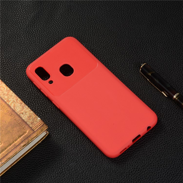 Armour Series Soft TPU Phone Cover for Samsung Galaxy A20e - Red-6