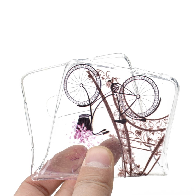 Pattern Printing TPU Case for Samsung Galaxy S10 5G - Eiffel Tower and Bicycle-5