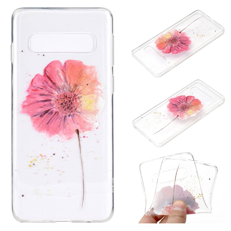 Pattern Printing TPU Case for Samsung Galaxy S10 5G - Beautiful Flower-1