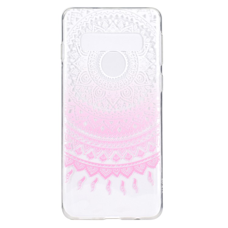 Pattern Printing TPU Case for Samsung Galaxy S10 5G - Pink Flower-2