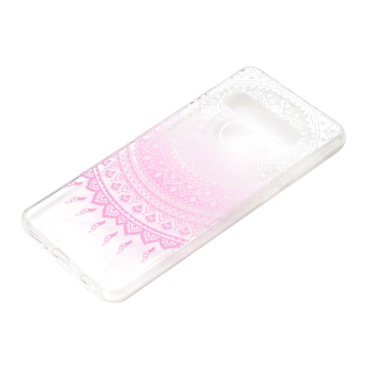 Pattern Printing TPU Case for Samsung Galaxy S10 5G - Pink Flower-3