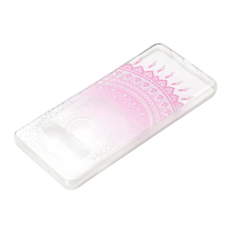 Pattern Printing TPU Case for Samsung Galaxy S10 5G - Pink Flower-4