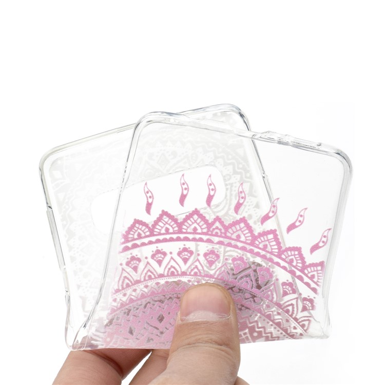 Pattern Printing TPU Case for Samsung Galaxy S10 5G - Pink Flower-5
