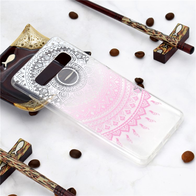 Pattern Printing TPU Case for Samsung Galaxy S10 5G - Pink Flower-6