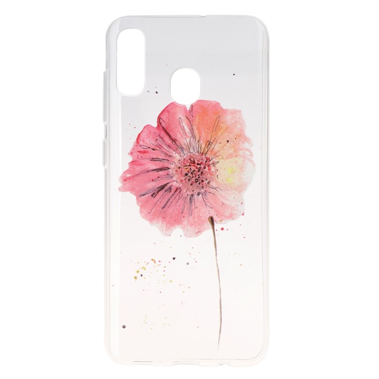 Ultra-thin TPU Phone Protective Case for Samsung Galaxy A20e - Vivid Flower-2