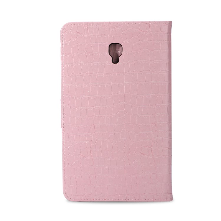 Crocodile Skin Leather Wallet Tablet Case for Samsung Galaxy Tab A 8.0 (2017) T385 T380 / Tab A2 S - Pink-2