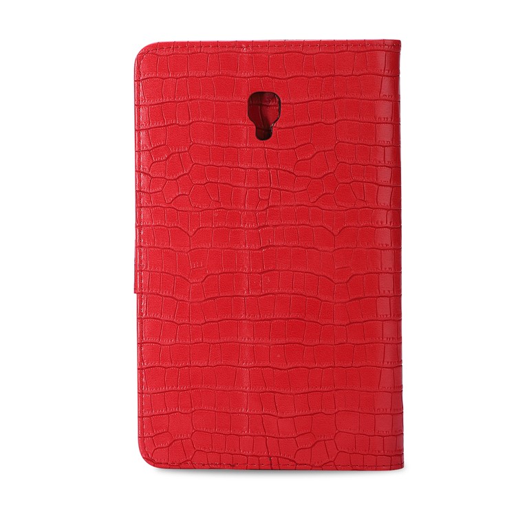 Crocodile Skin Leather Wallet Tablet Case for Samsung Galaxy Tab A 8.0 (2017) T385 T380 / Tab A2 S - Red-2