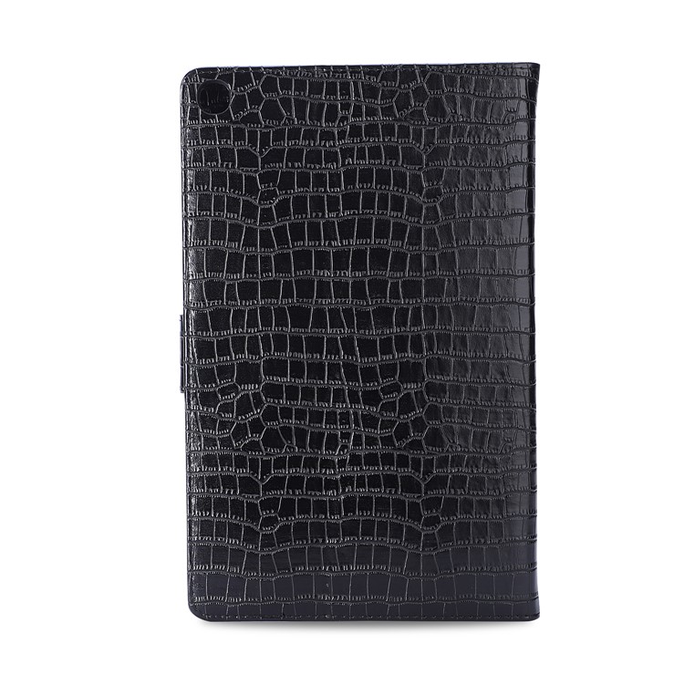 Crocodile Skin Leather Wallet Tablet Case for Samsung Galaxy Tab A 10.1 (2019) T515 / T510 - Black-2