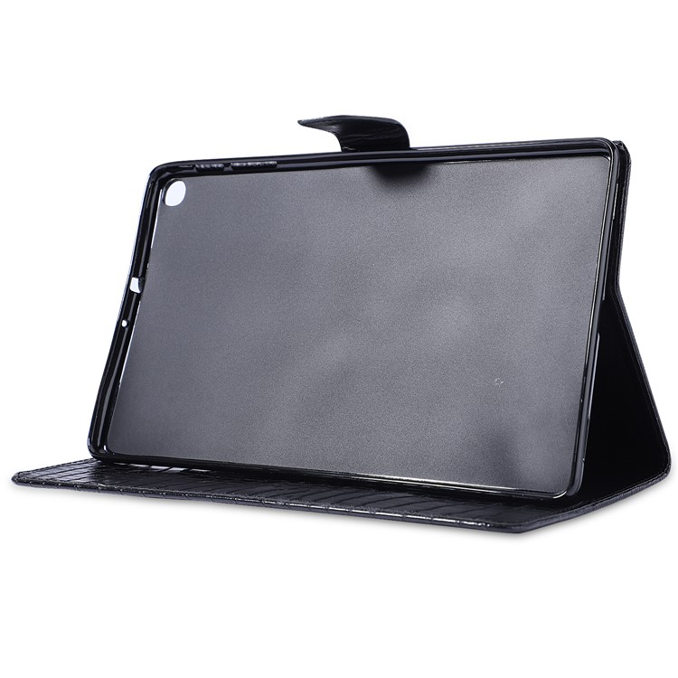 Crocodile Skin Leather Wallet Tablet Case for Samsung Galaxy Tab A 10.1 (2019) T515 / T510 - Black-4