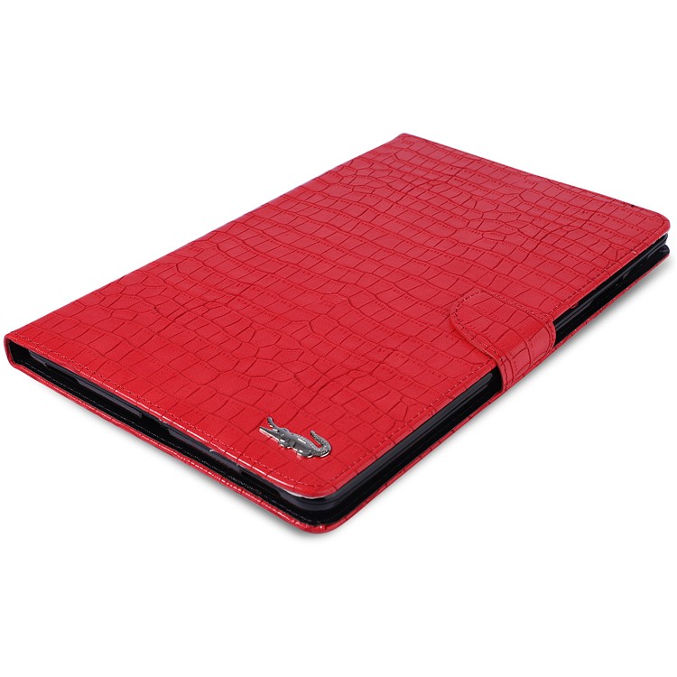 Crocodile Skin Leather Wallet Tablet Case for Samsung Galaxy Tab A 10.1 (2019) T515 / T510 - Red-3