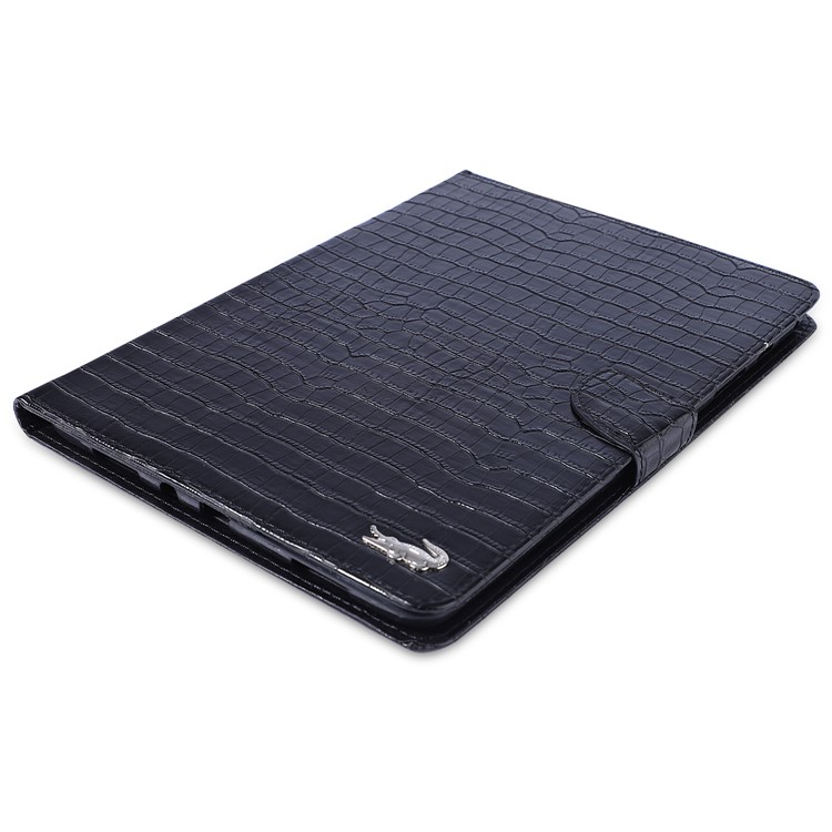 Crocodile Skin Leather Wallet Tablet Case Cover for Samsung Galaxy Tab A 9.7 / T550 - Black-3