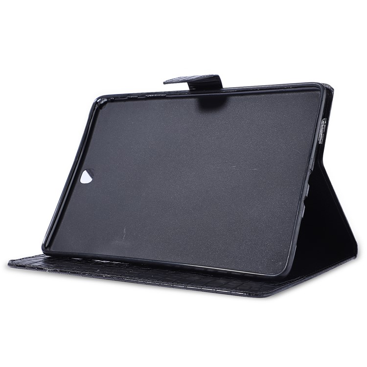 Crocodile Skin Leather Wallet Tablet Case Cover for Samsung Galaxy Tab A 9.7 / T550 - Black-4