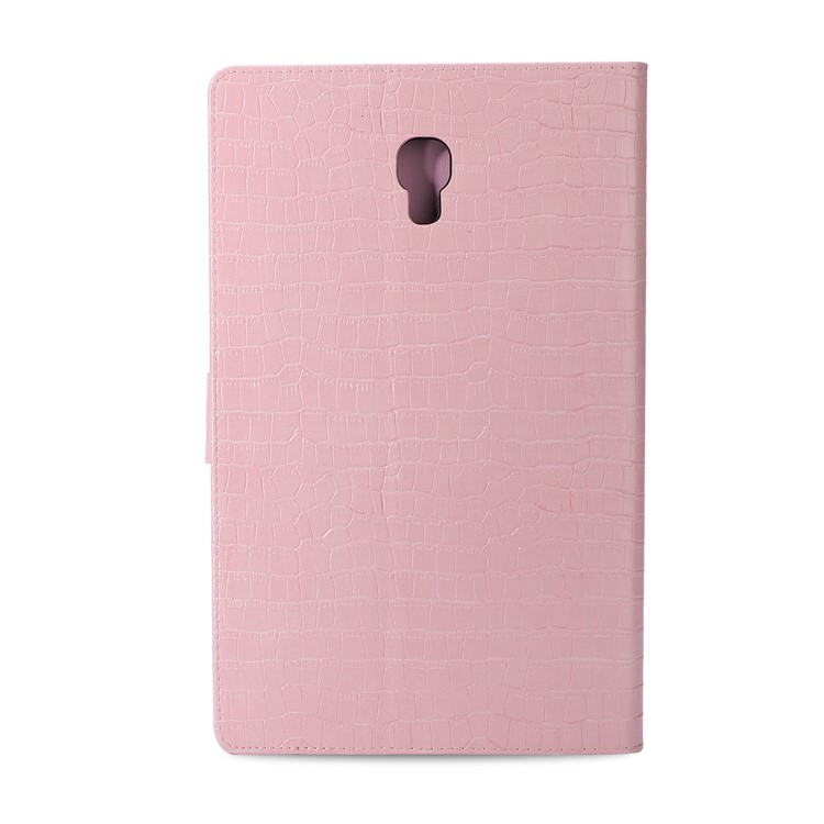 Crocodile Skin Leather Wallet Tablet Case Cover for Samsung Galaxy Tab A 10.5 (2018) T590 T595 - Pink-2