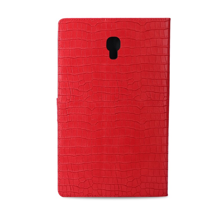 Crocodile Skin Leather Wallet Tablet Case Cover for Samsung Galaxy Tab A 10.5 (2018) T590 T595 - Red-2