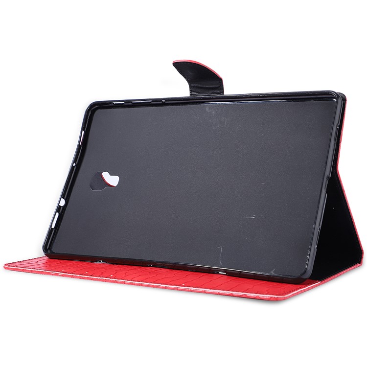 Crocodile Skin Leather Wallet Tablet Case Cover for Samsung Galaxy Tab A 10.5 (2018) T590 T595 - Red-4