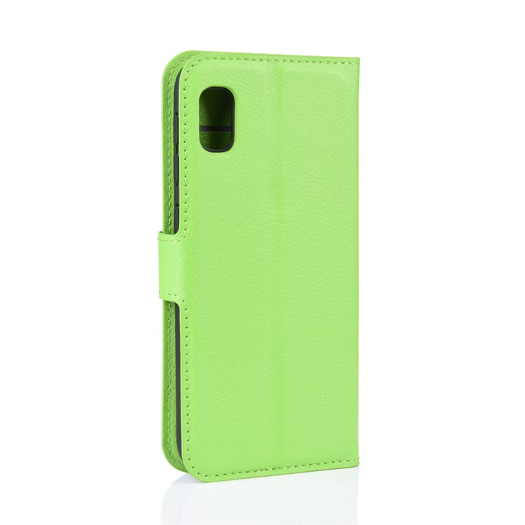 Litchi Skin Wallet Leather Stand Case for Samsung Galaxy A10e - Green-6