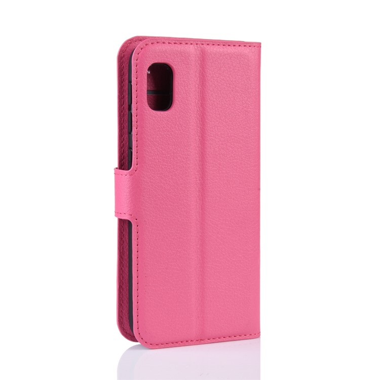 Litchi Skin Wallet Leather Stand Case for Samsung Galaxy A10e - Rose-6