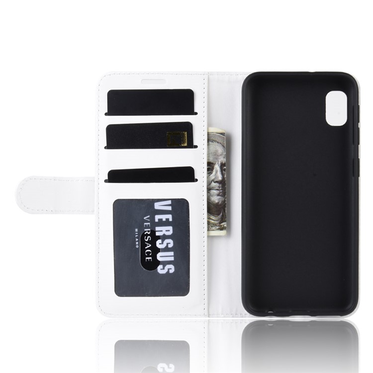 Crazy Horse Wallet Leather Stand Mobile Phone Case for Samsung Galaxy A10e - White-4