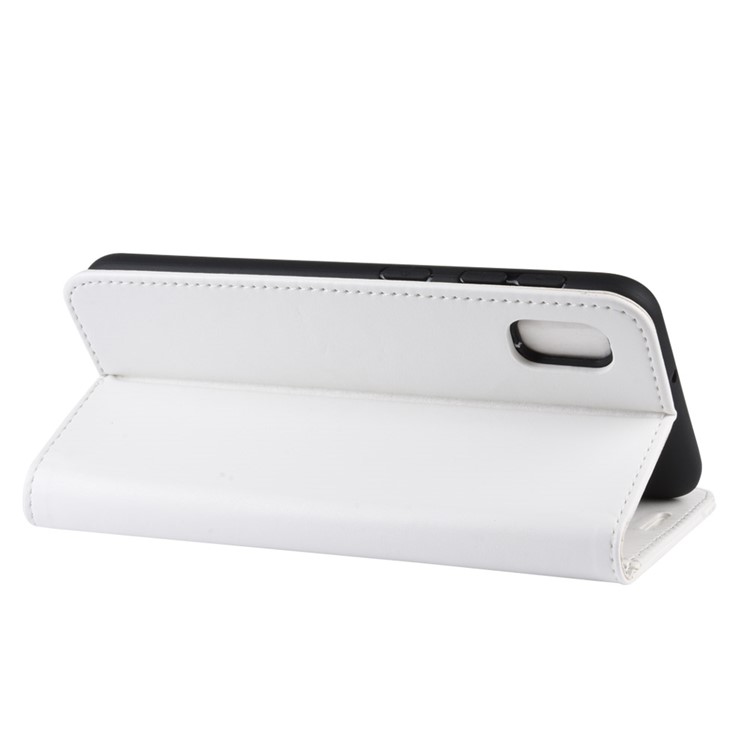Crazy Horse Wallet Leather Stand Mobile Phone Case for Samsung Galaxy A10e - White-6