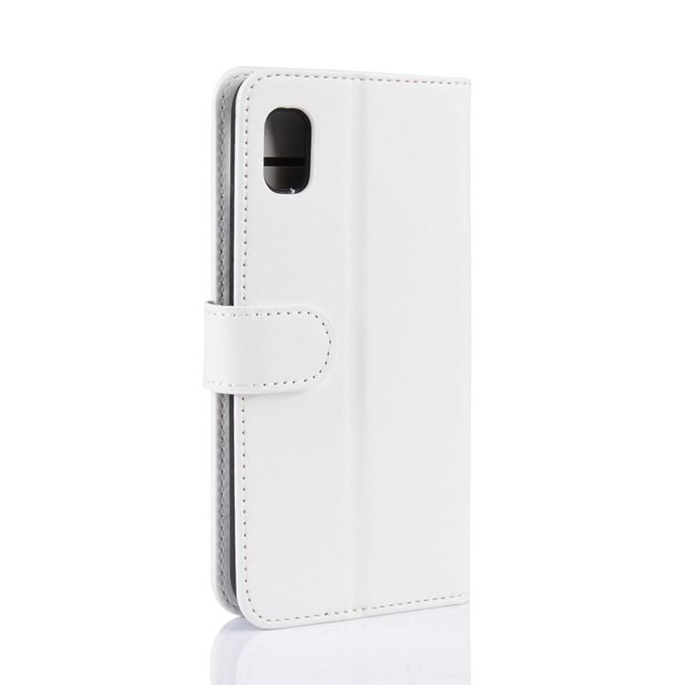 Crazy Horse Wallet Leather Stand Mobile Phone Case for Samsung Galaxy A10e - White-7