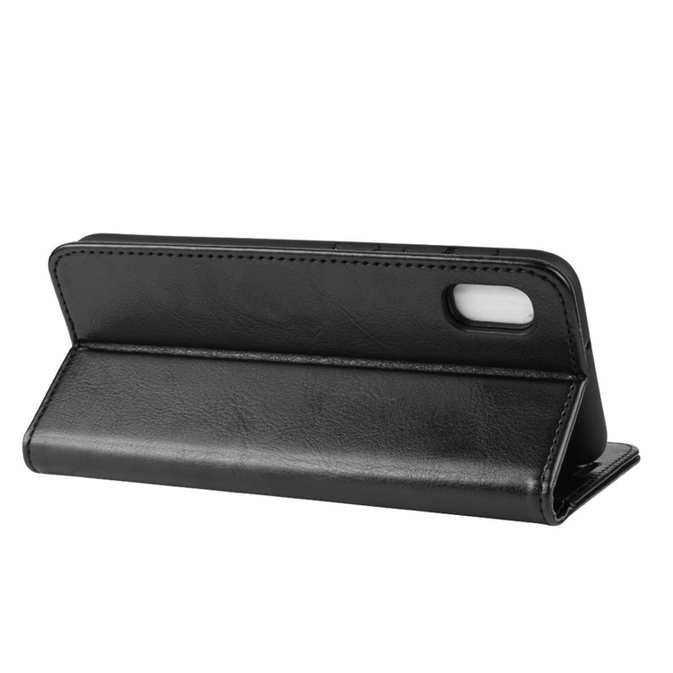 Crazy Horse Wallet Leather Stand Mobile Phone Case for Samsung Galaxy A10e - Black-6