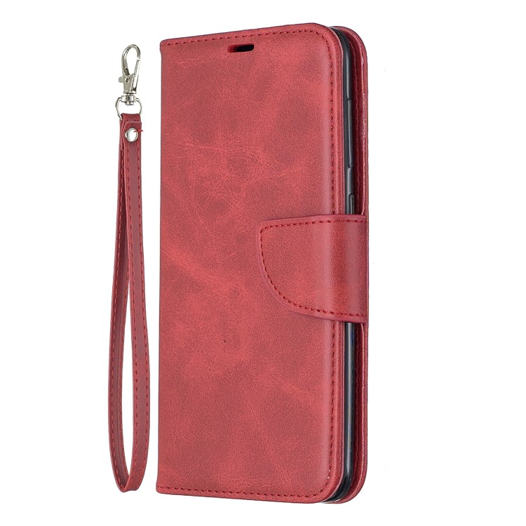Etui Portefeuille En Cuir PU Pour Samsung Galaxy A20 / A30 - Vin Rouge-2
