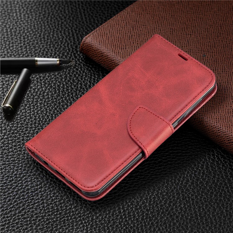 Etui Portefeuille En Cuir PU Pour Samsung Galaxy A20 / A30 - Vin Rouge-7