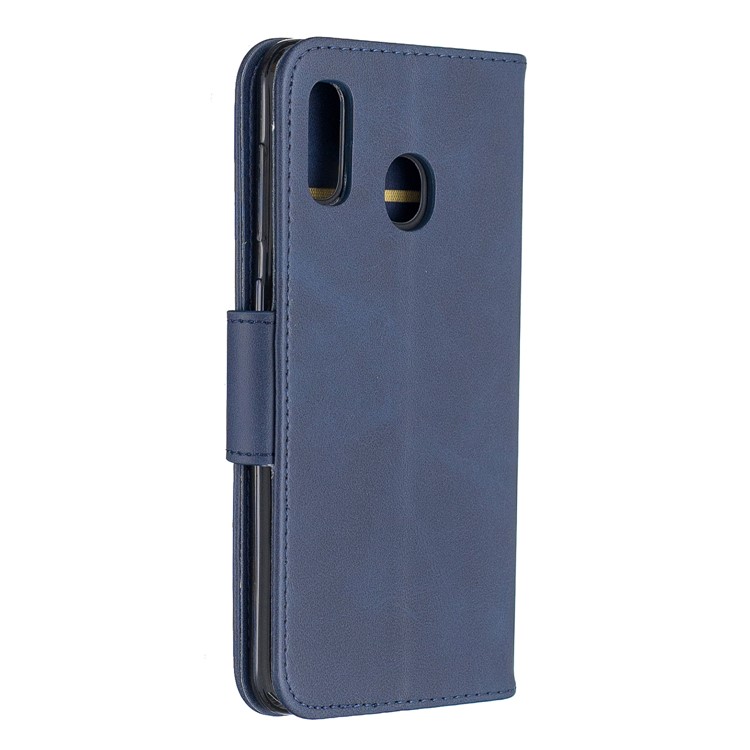 PU Leather Phone Wallet Stand Cover Case for Samsung Galaxy A20 / A30 - Blue-3