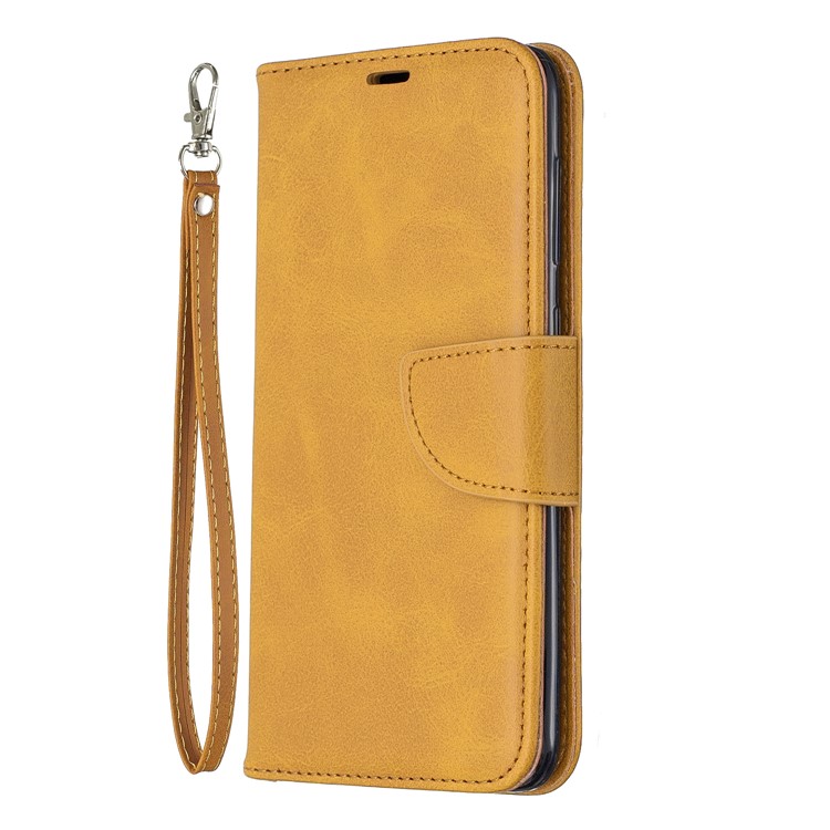 PU Leather Phone Wallet Stand Cover Case for Samsung Galaxy A20 / A30 - Light Brown-2