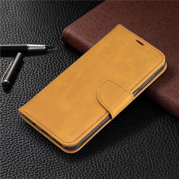 PU Leather Phone Wallet Stand Cover Case for Samsung Galaxy A20 / A30 - Light Brown-7