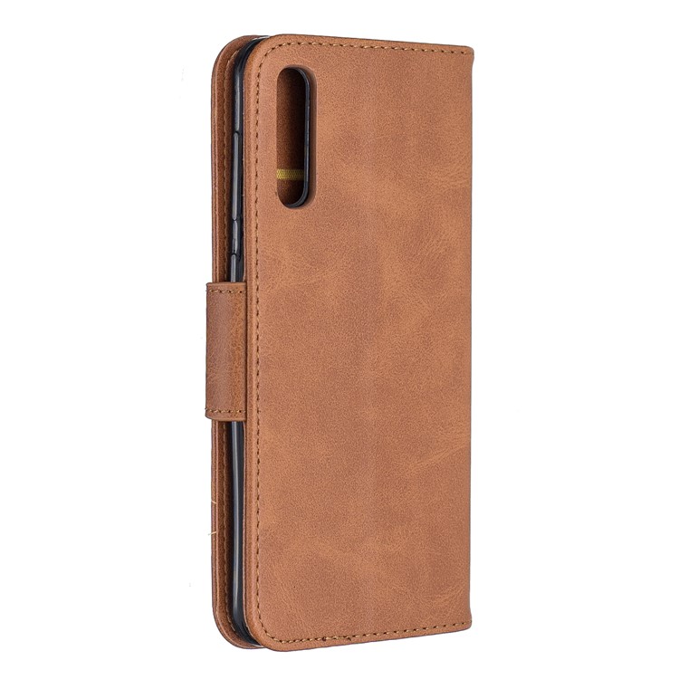 PU Leather Phone Wallet Stand Phone Case for Samsung Galaxy A50 - Brown-3