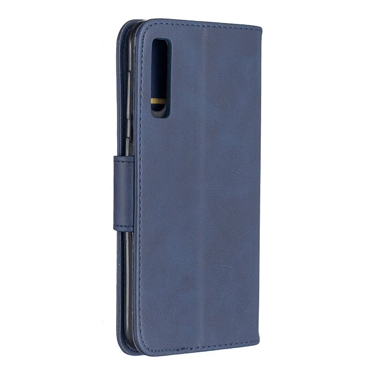 PU Leather Phone Wallet Stand Phone Case for Samsung Galaxy A50 - Blue-3