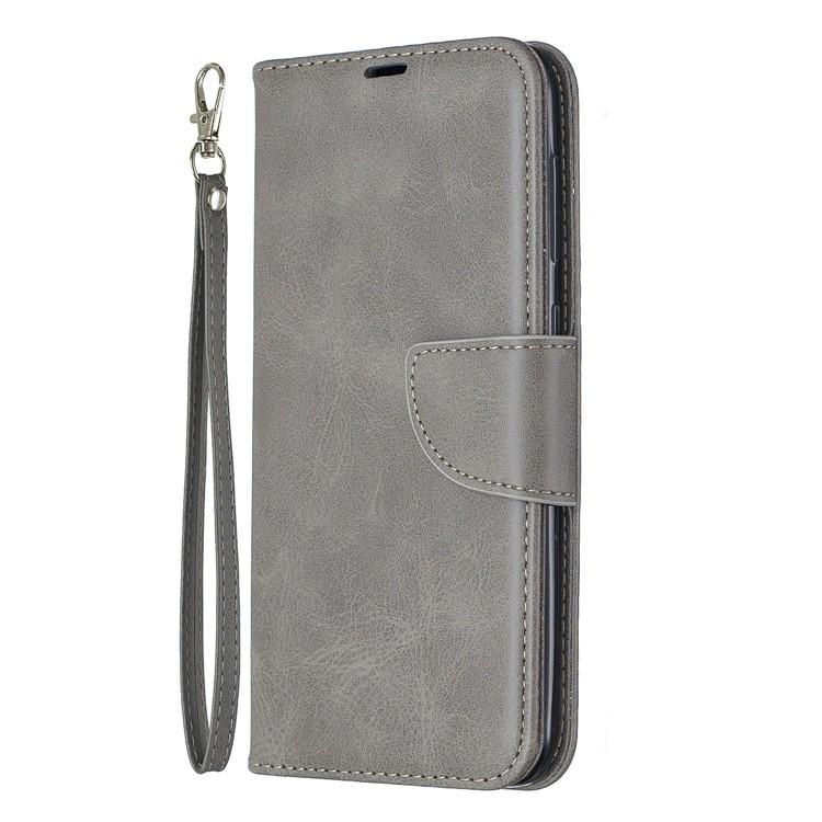PU Leather Phone Wallet Stand Phone Case for Samsung Galaxy A50 - Light Grey-2