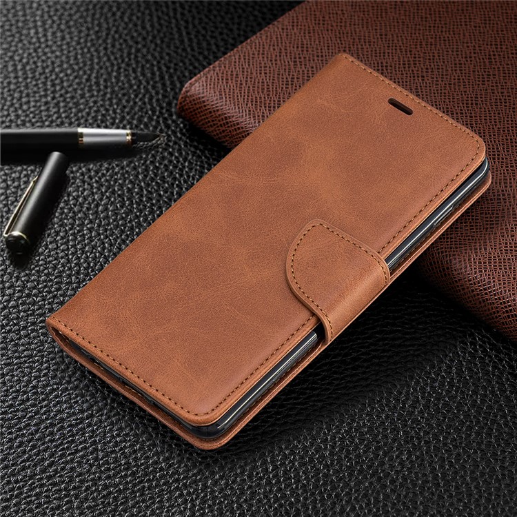 PU Leather Wallet Stand Phone Cover Case for Samsung Galaxy S10 Plus - Brown-7