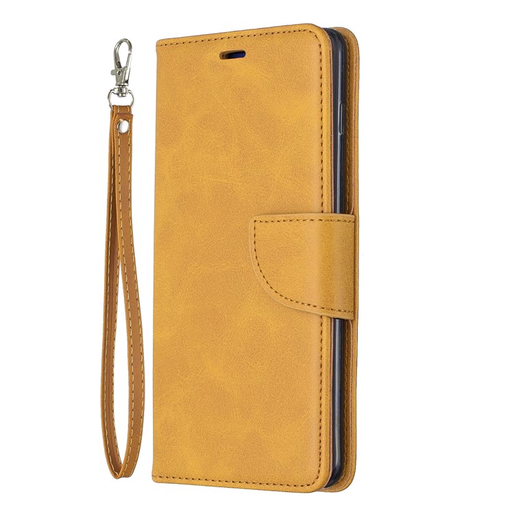 PU Leather Wallet Stand Phone Cover Case for Samsung Galaxy S10 Plus - Light Brown-2