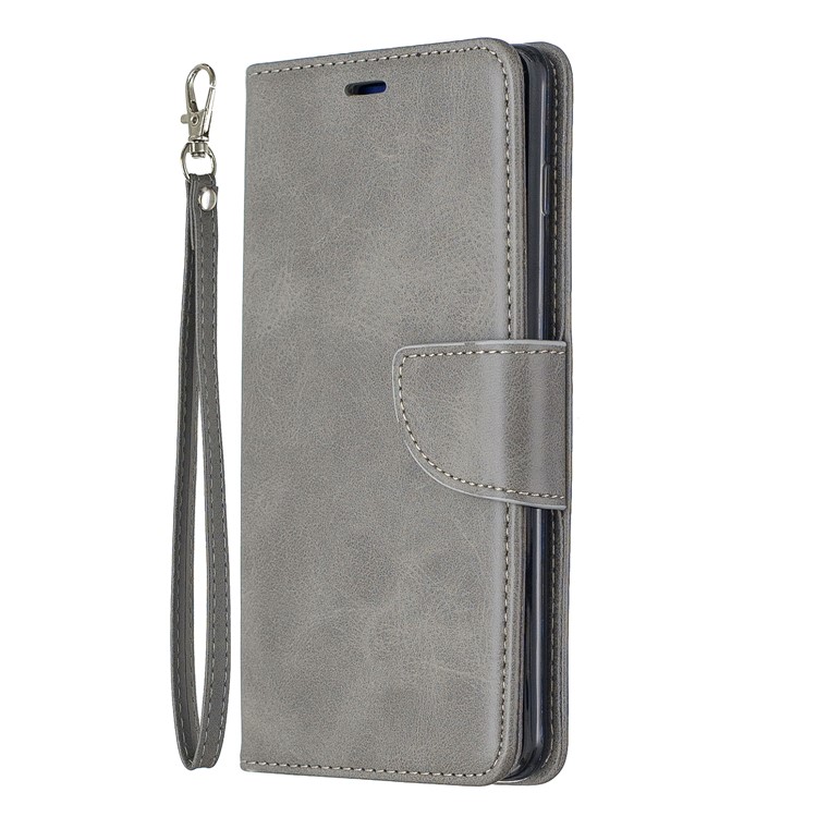 PU Leather Wallet Stand Phone Cover Case for Samsung Galaxy S10 Plus - Light Grey-2