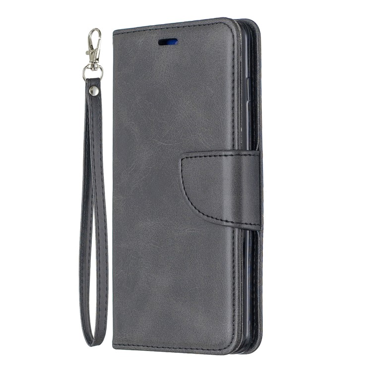 PU Leather Wallet Cover Phone Case for Samsung Galaxy S10 - Dark Grey-2