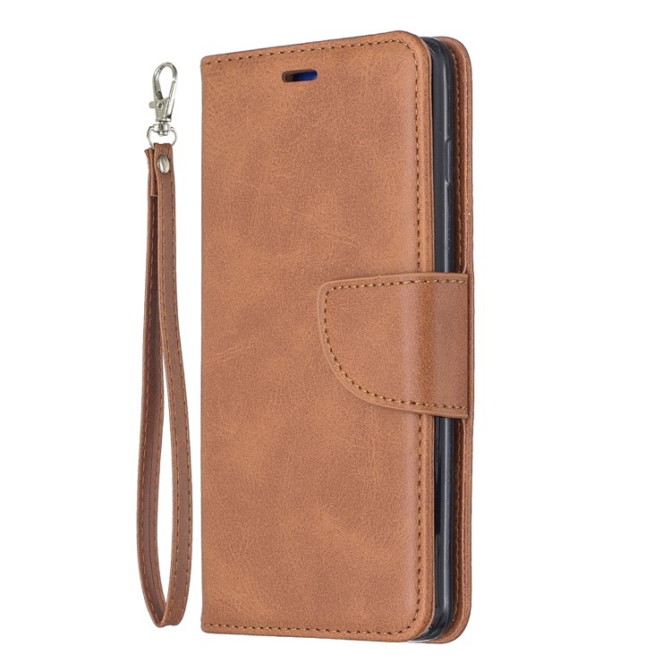 PU Leather Wallet Cover Phone Case for Samsung Galaxy S10 - Brown-2