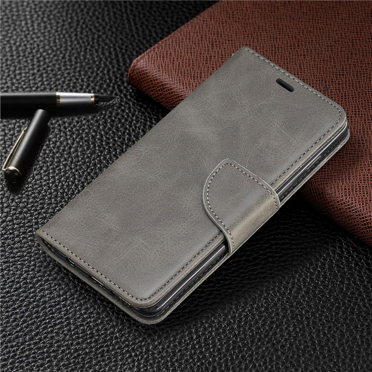 PU Leather Wallet Cover Phone Case for Samsung Galaxy S10 - Light Grey-7