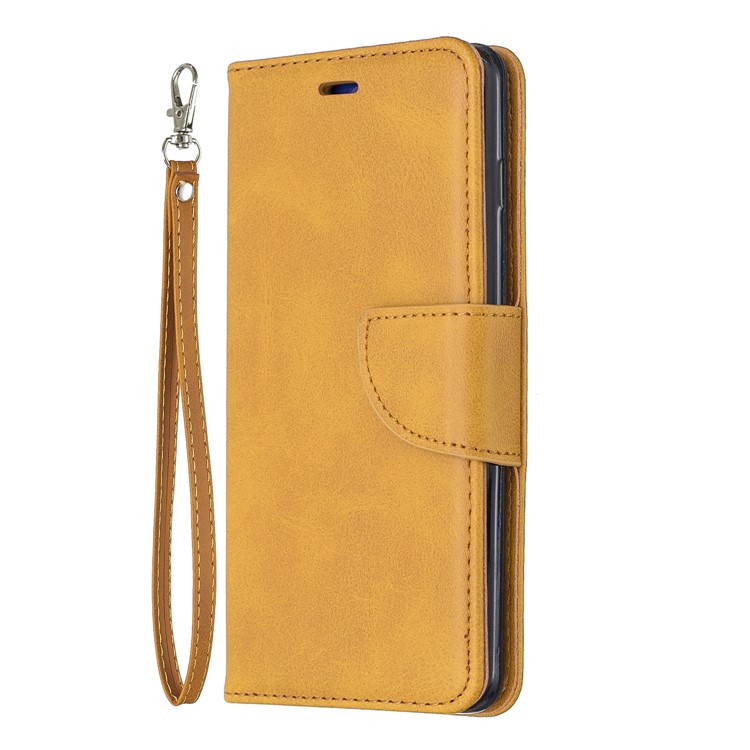 PU Leather Wallet Cover Phone Case for Samsung Galaxy S10 - Light Brown-2
