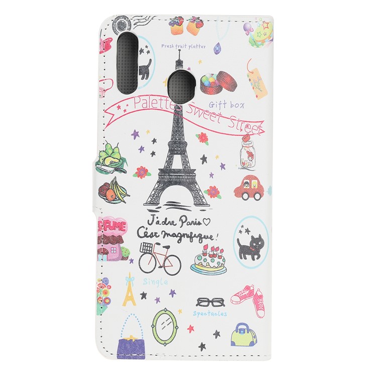 Pattern Printing Flip Leather Wallet Phone Case for Samsung Galaxy A20e - Eiffel Tower-3