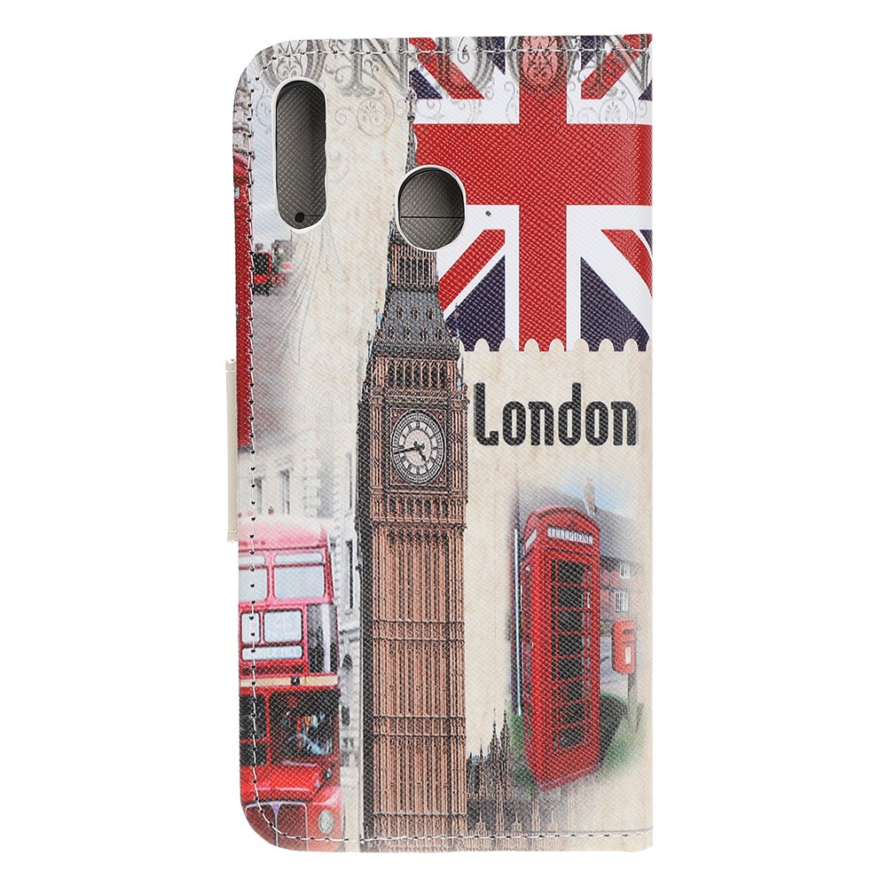 Cross Texture Pattern Printing Flip Leather Wallet Case for Samsung Galaxy A20e - Big Ben-3