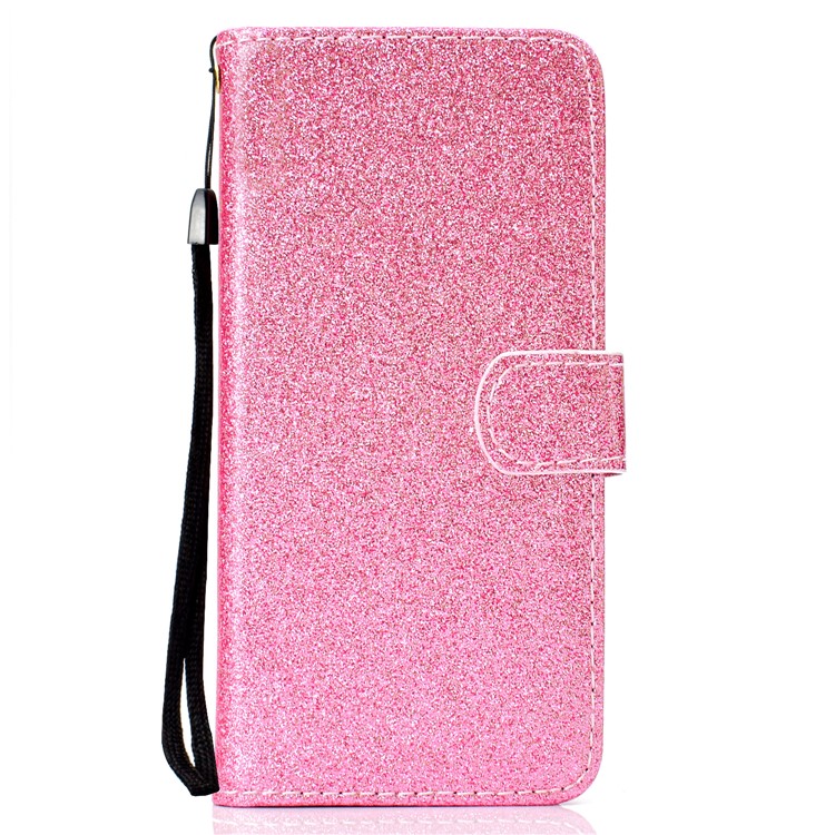Funda Flash De Piel En Polvo Para El Teléfono Samsung Galaxy A20E - Rosado-2