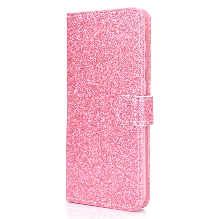 Funda Flash De Piel En Polvo Para El Teléfono Samsung Galaxy A20E - Rosado-3