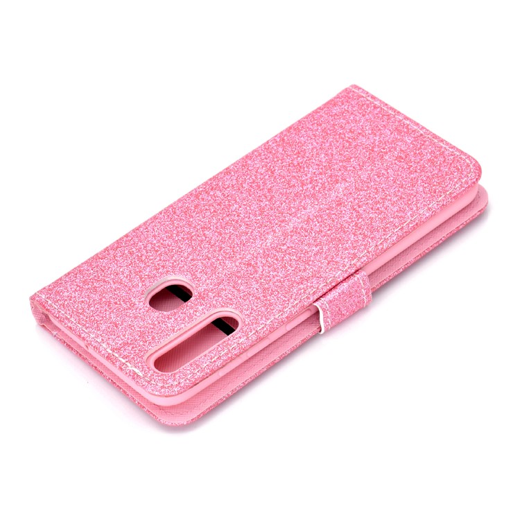 Funda Flash De Piel En Polvo Para El Teléfono Samsung Galaxy A20E - Rosado-9