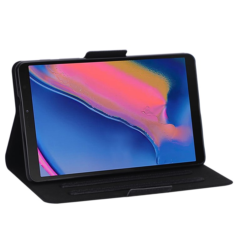 Carbon Fiber Texture Ultra-thin Stand Leather Tablet Case for Samsung Galaxy Tab A 8 (2019) - Black-7