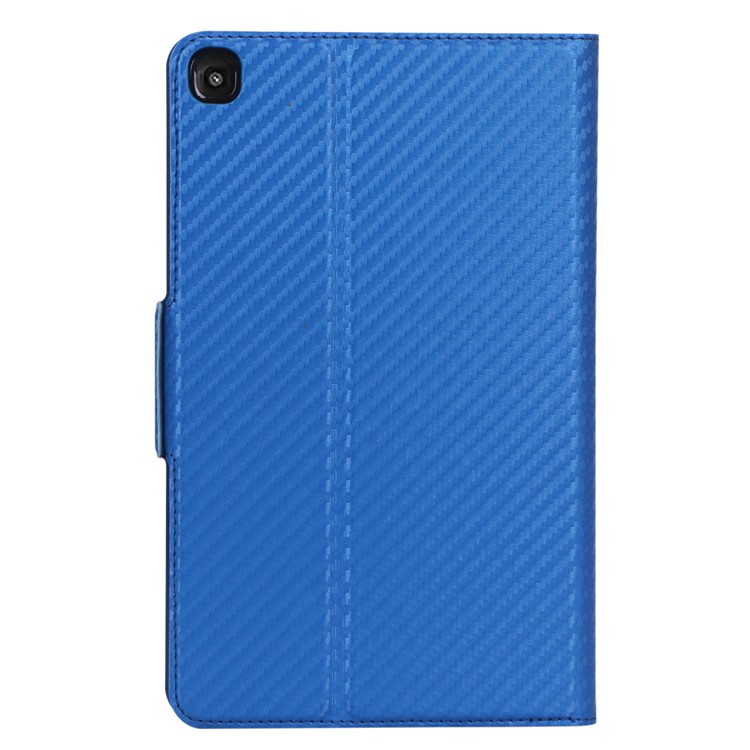 Carbon Fiber Texture Ultra-thin Stand Leather Tablet Case for Samsung Galaxy Tab A 8.0 (2019) with S Pen P200 P205 - Blue-6