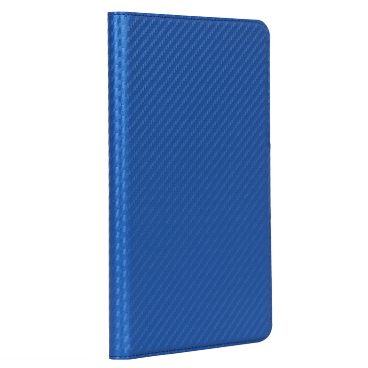 Carbon Fiber Texture Ultra-thin Stand Leather Tablet Case for Samsung Galaxy Tab A 8.0 (2019) with S Pen P200 P205 - Blue-8