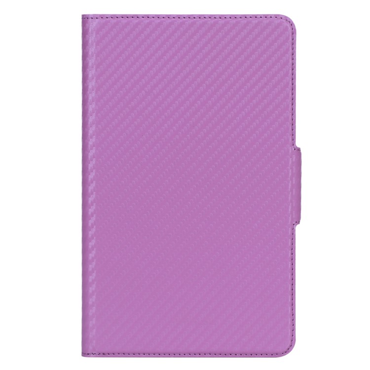 Carbon Fiber Texture Ultra-thin Stand Leather Tablet Case for Samsung Galaxy Tab A 8.0 (2019) with S Pen P200 P205 - Light Purple-2